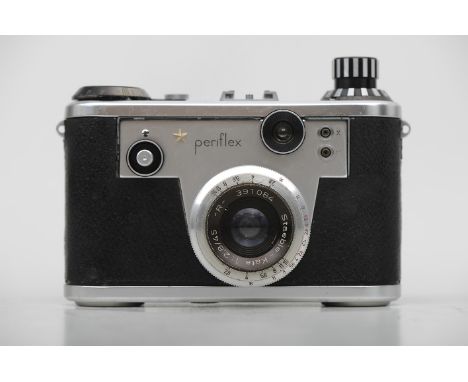 Corfield Periflex - Kamera mit Staeble-Kata Objektiv 1 . 2,8/4,5 - R - No. 391084. Ungeprüft. Aus niedersächsischer Privatsam