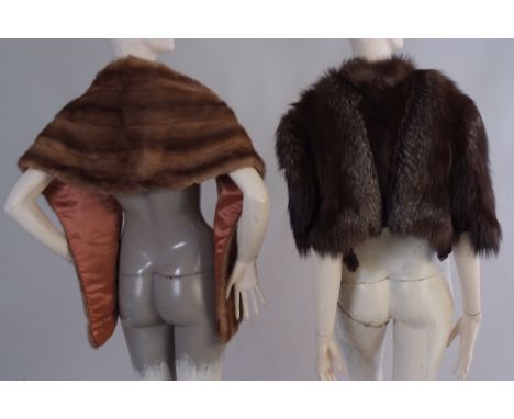 Two Vintage 30/40's Silver Fox and Mink Cape/stole.   To include a 1930's Silver Fox Cape, Labelled 'J.B. Lloyd, Duke St, W.1