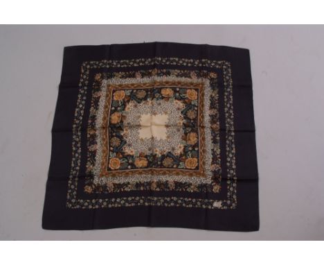 Two Vintage Silk Liberty Scarves. A 'William Morris' print on silk.  And a paisley print on silk. (2)