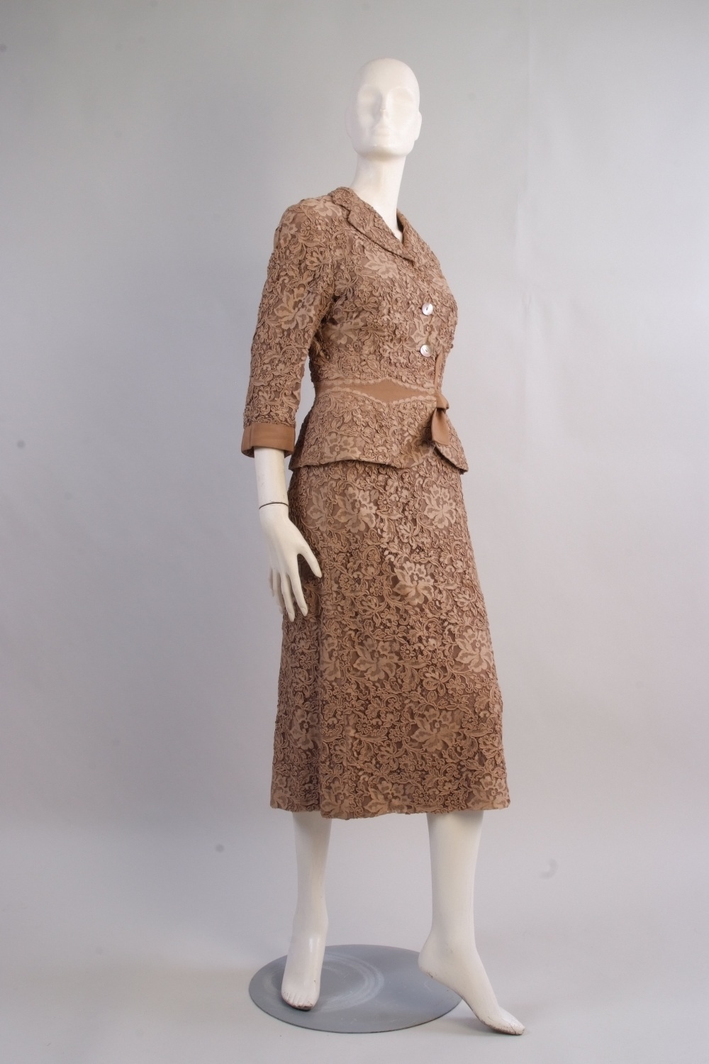 1957 'Victor Stiebel' at Jacqmar London W.1. Dress & Jacket Ensemble ...