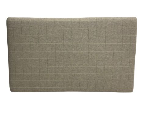 Kingsize double headboard, upholstered in check wool fabric, wall hangingDimensions: Height:&nbsp;95cm&nbsp; Length/Width:&nb