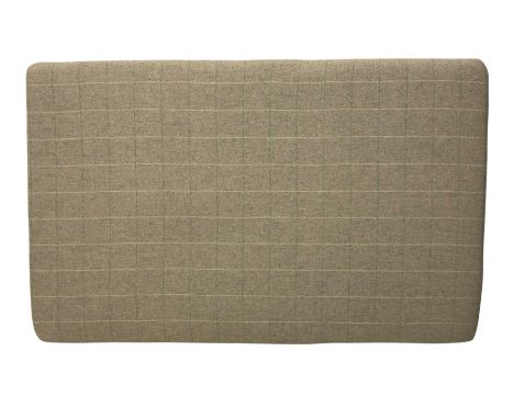 Kingsize double headboard, upholstered in check wool fabric, wall hangingDimensions: Length/Width:&nbsp;160cm&nbsp; Depth/Dia