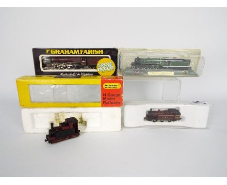 Graham Farish, Trix, Other - Three boxed N gauge locomotives. Lot contains a Graham Farish #1816 Duchess Class 4-6-2 steam lo