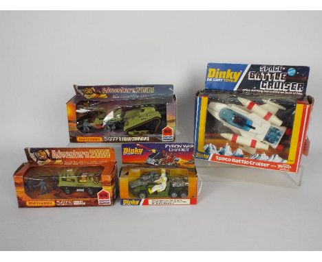 Dinky- Matchbox - 4 x boxed models, # 367 Space Battle Cruiser and # 361 Galactic War Chariot, # K-2001 Raider Command, # K-2