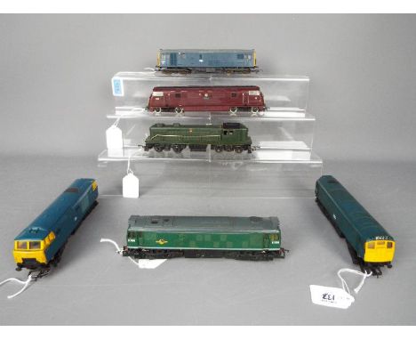 Hornby - Mainline - Lima - A collection of 6 x unboxed 00 gauge locos including Warship class Hermes operating number D283, a