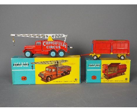 Corgi Toys - Two boxed diecast Corgi Chipperfields Vehicles and some unboxed circus accessories. Lot includes Corgi Toys #112