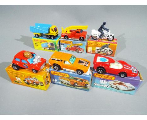 Matchbox - A collection of 6 x boxed 1970s Superfast vehicles including # 14 Mini-Ha-Ha, # 34 Vantastic, # 35 Fandango and ot