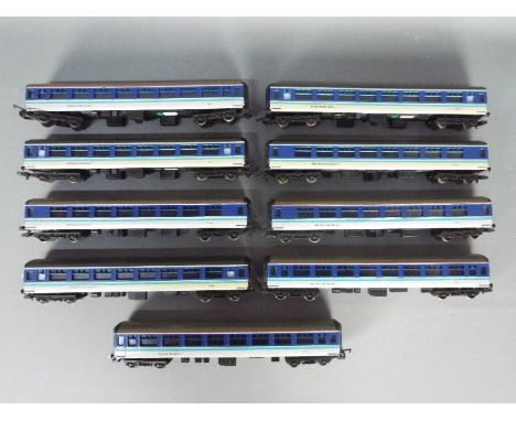 Lima - Nine unboxed OO gauge Lima #305395 Tourist Open Coaches in Regional Railways livery. Lot includes Op.No.5414; 5491;547