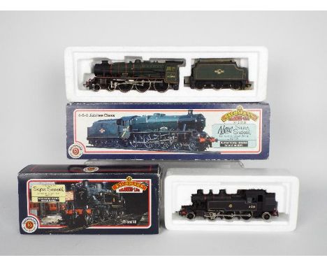 Bachmann - 2 x boxed OO gauge locos, a BR Ivatt 2-6-2 tank engine operating number 41221 in lined black livery # 31-450 and a