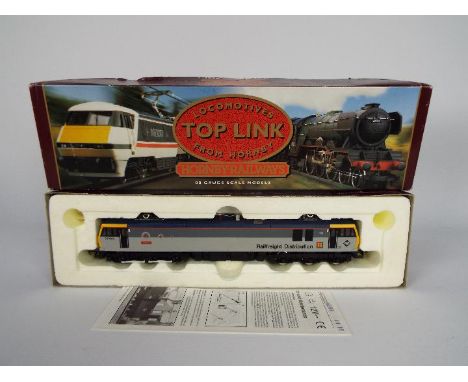 Hornby - A boxed Hornby R.269 'Top Link' Class 92 Bo-Bo Electric locomotive Op.No.92009 'Elgar' in Railfreight Distribution l
