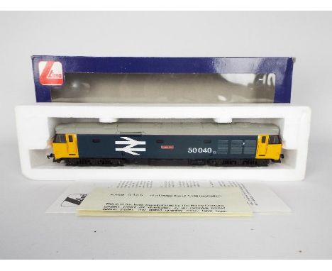 Lima - A boxed Limited Edition Lima L204961 Class 50 diesel locomotive Op.No.50040 'Leviathan' in BR blue livery. The model c