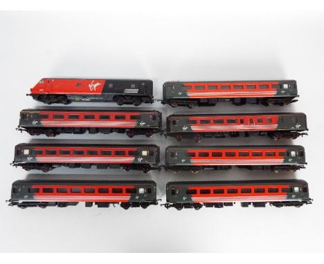 Hornby - Lima - A collection of 7 x unboxed OO gauge Virgin coaches and a Driving Van Trailer. The Lima and Hornby Mk2 coache