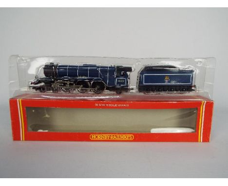 Hornby - A boxed Hornby R.146 OO gauge Class A3 4-6-2 steam locomotive and tender Op.No. 60052 'Prince Palatine' in BR blue l