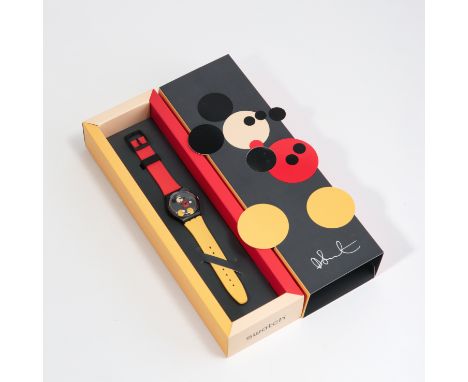 Damien Hirst (British 1965-) &amp; Swatch (Collaboration), 'Spot Mickey', 2018, limited edition anniversary watch, numbered f