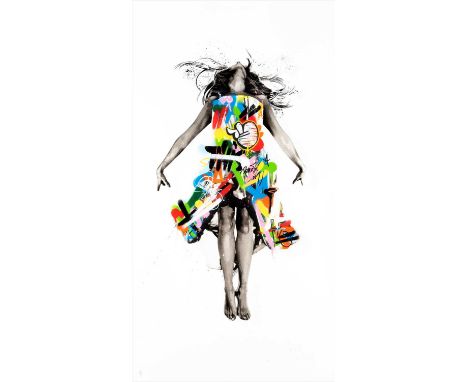 Martin Whatson (Norwegian 1984-) &amp; Snik (British), 'Fix The Sky', 2017, hand embellished screen print in colours on 300gs
