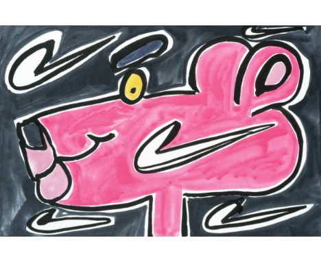 Katherine Bernhardt (American b.1975), 'Nike Panther', 2019, lithograph in colours on 300gsm BFK Rives paper, signed, titled,