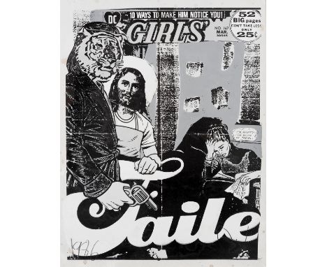 Faile (Collaboration), '10 Ways (Black &amp; White)', 2007, spray paint and silkscreen on Lenox 100 paper, signed in pencil f