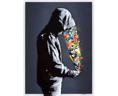 Martin Whatson (Norwegian 1984-), 'Connection (Dark Grey Acrylic)', 2018, screen print in colours on 6mm clear acrylic, signe