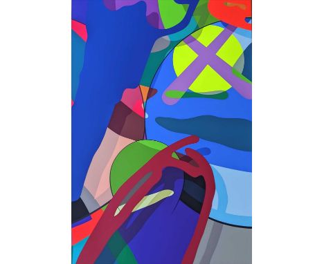 Kaws (American 1974-), 'Tension (#5)', 2019, screen print in colours on 425gm Saunders Waterford HP hi-white paper, signed, d