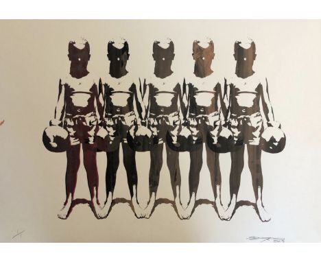 Schoony (British b.1974), 'Bruiser Multiple', 2019, unique, screen print on wove paper, signed, dated and numbered 1/1 in pen