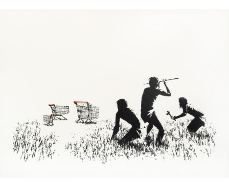 Banksy (British 1974-), ‘Trolleys’, 2007, two colour screen print on Arches paper, numbered from an edition of 500 in pencil,