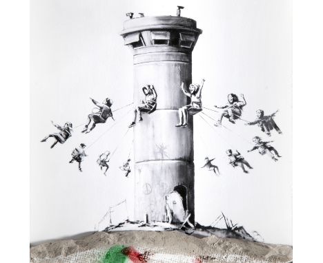 Banksy (British 1974-), 'Walled Off Hotel Box Set', 2017, mixed media, lithograph in colours on paper with a chunk of concret