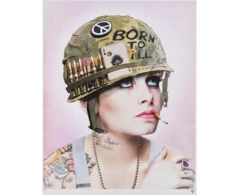 JJ Adams (British 1978-), 'Full Metal Twiggy', giclee print in colours on paper, signed and numbered from an edition of 195 i