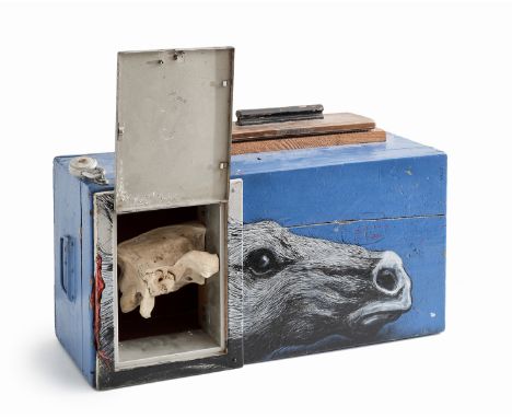 ROA (Belgian 1976-), 'Newcastle Horse', 2014, unique, mixed media sculpture, acrylic, animal bones,feathers, horse shoe, meta