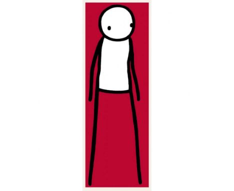 Stik (British 1979-), 'Walk (Red)', 2012, screen print in colours on Somerset paper, signed and numbered from an edition of 5