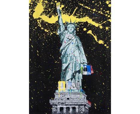 Mr Brainwash (French 1966-), 'Liberty', 2010, hand embellished screen print in colours on archival art paper, signed and numb