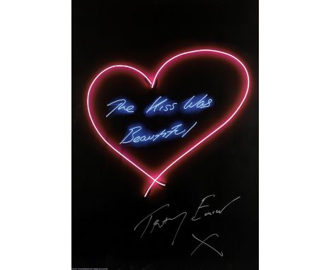 Tracey Emin (British 1963-), 'The Kiss Was Beautiful', 2016, offset lithograph in colours on 250 gsm silk finish paper, signe