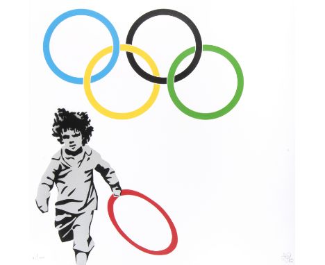 Pure Evil (British b.1968), ‘New Logo For The Favela Looting Team’, 2015, screen print in colours on 330 gsm Fedrigoni paper,