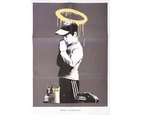 Banksy (British 1974-), ‘Forgive Us Our Trespassing’, 2010, offset lithograph in colours, two sided promotional poster for th