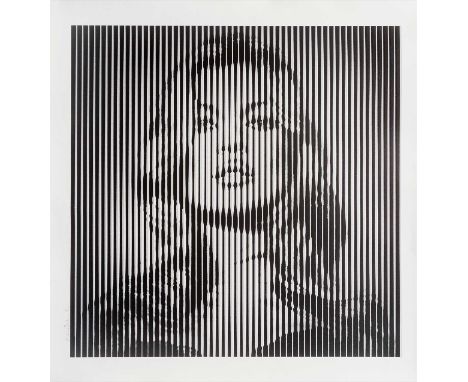 Mr Brainwash (French 1966-), 'Fame Moss (Black On Grey)', 2015, two colour screen print on archival paper, signed in pencil f