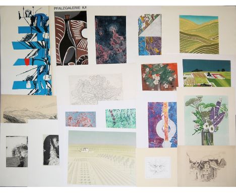 Graphikkonvolut mit 25 Arbeiten, u.a. Croissant, Wohlgemuth, Morgenthaler, Bruns, für Selbstbesichtiger25 druckgraphische Arb