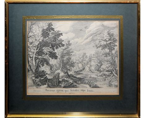 Paul Bril, zwei Radierungen "Der barmherzige Samariter" um 1600, beide gerahmtPaul Bril oder Brill (Vorname auch Paulus),1553