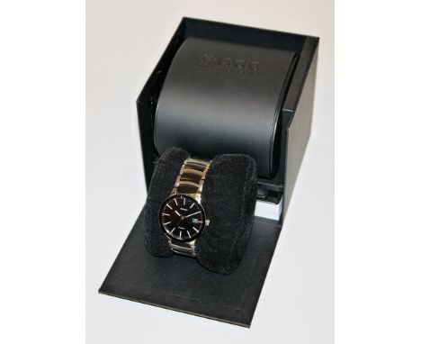 Herrenarmbanduhr Rado Centrix AutomaticSchwarz und Stahl Hochglanz, große Sekunde, Datum bei 3, Gehäuse-Dm 38 mm, verglaster 