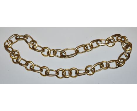 Halskette, Gold, Pomellato, MilanoCollier, 18kt Gelbgold, punziert und sign., runde und ovale Ring-Elemente, L 50 cm, 118,75 