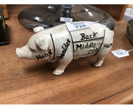 A CAST METAL BUTCHERS PIG MODEL 
