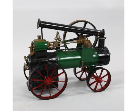 A scratch-build Marshall steam engine, length 39cm, with plans and paperwork 