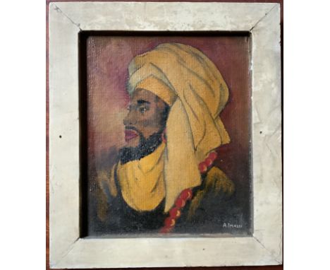 SMALL PAINTING ON BOARD OF PORTRAIT OF A MAN 
FOR COLLECTION OR COURIER DELIVERY!&nbsp;