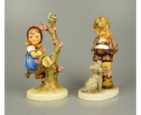 2 Hummel-Figuren, Goebel: 317 "Nix für Dich !" und 141/ I, "Frühling"  aus Sammlung, 317 "Nix für Dich !", Bodenmarke 1960-19
