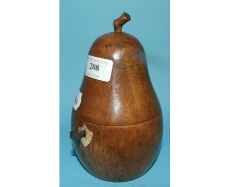 A tea caddy, in the form of a pear, 18 cm high Condition report Report by GH

In terms of age, this is of recent manufacture.