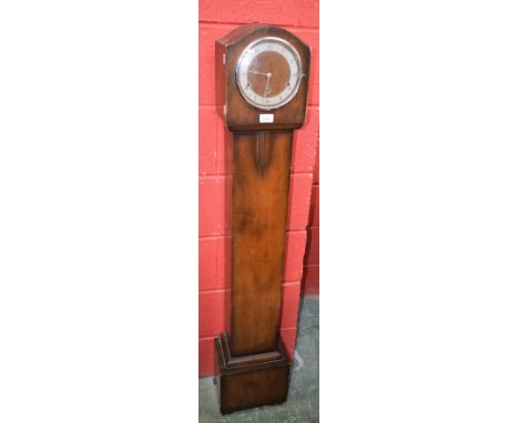 A mid 20th century oak cased longcase clock, of small proportions, 139.5cm high