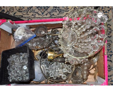 Lighting - chandeliers, accessories, faceted droplets, arm bars, etc