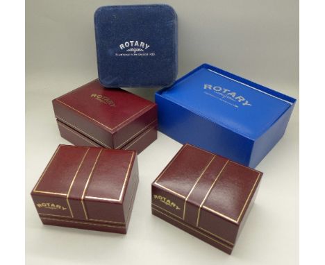 Five Rotary wristwatch boxes