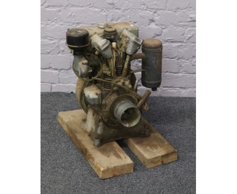 Barn find, a vintage Bernard - Moteurs model W110 engine.