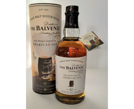 Balvenie 12 Year Old, Sweet Toast Of American Oak, Speyside Single Malt Scotch Whisky, Distillery Bottling 70cl / 43% 