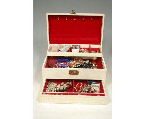 A collection of assorted costume and other jewellery to include; silver charm bracelet and charms, faux pearl three strand ne