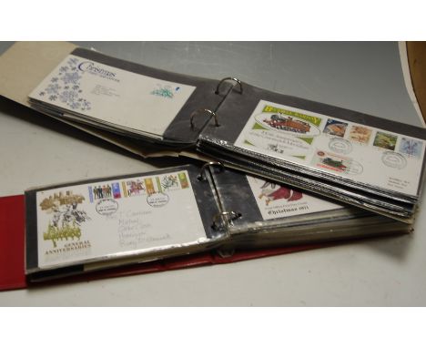 Three albums of first day covers dating from the late 1960s to the 1980s 